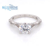 14 Karat White Gold 1.60 Carat Round Diamond Engagement Ring- Special Order Only